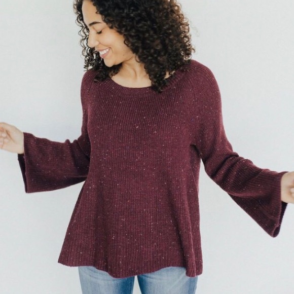 Carly Jean Los Angeles Sweaters - Carly Jean Los Angeles Piper Sweater Plum Large